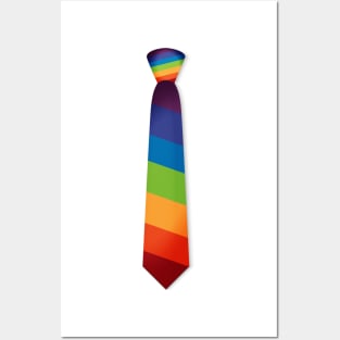 Equality LGBT Gay Lesbian Pride Tie Rainbow Flag Posters and Art